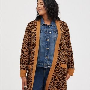 TORRID - Leopard Duster Sweater